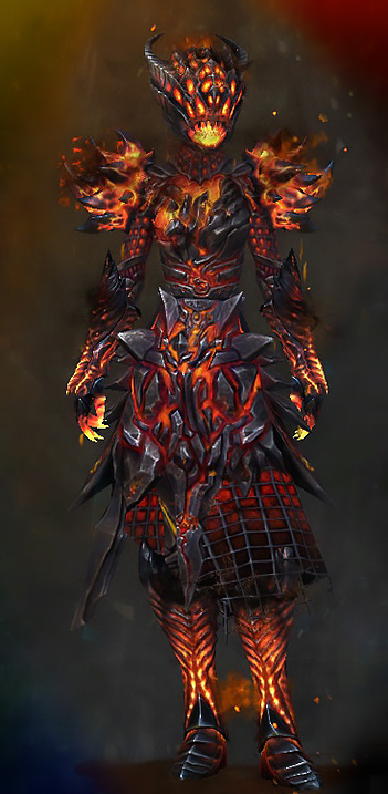 Guild Wars 2 Human Heavy Female Achievement Rewards Armor Set - Hellfire