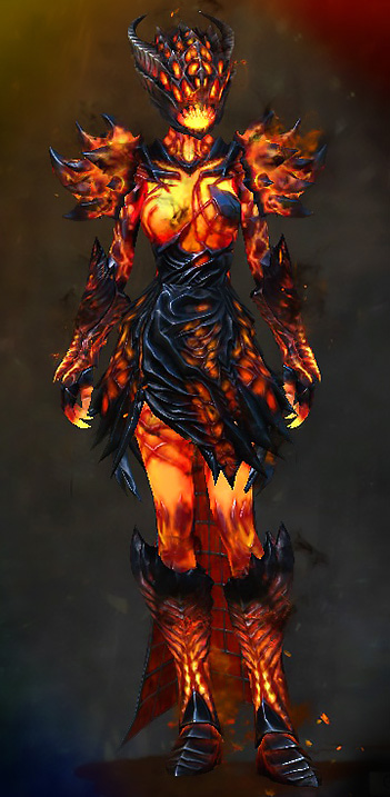 Female Achievement Rewards - Hellfire Guild Wars 2 Human Light Female Achievement Rewards Armor Set - Hellfire