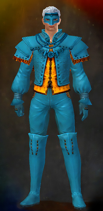 Male Dungeon Ascalonian Catacombs - Ascalonian Performer Guild Wars 2 Human Light Male Dungeon Armor Set - Dyed Blue & Gold - Ascalonian Performer