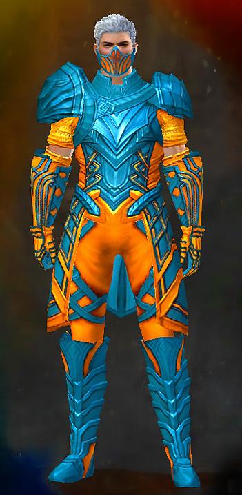 Male Order Durmand Priory - Priory's Historical Guild Wars 2 Human Medium Male Order Armor Set - Dyed Blue & Gold - Priory's Historical
