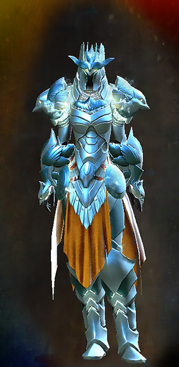 Female - Sentinel Guild Wars 2 Human Female Outfit - Dyed Blue & Gold - Sentinel