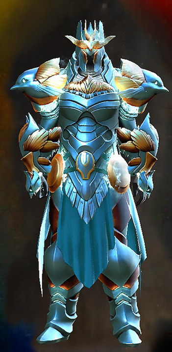 Male - Sentinel Guild Wars 2 Human Male Outfit - Dyed Blue & Gold - Sentinel
